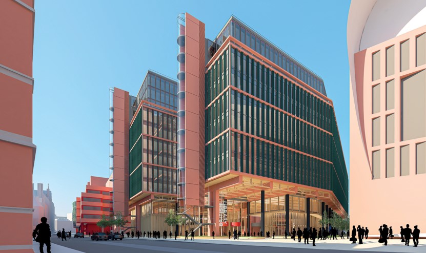 An illustration of a large building 